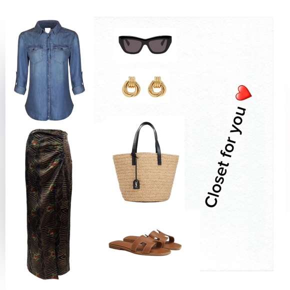 Etro 100% silk midi skirt XS-S - Picture 8 of 8